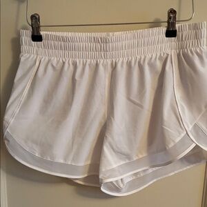 Athleta White Layered Athletic Shorts